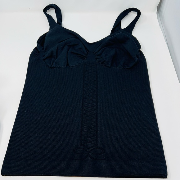 NWOT Guess Black Fitted Shapewear Tank Top Black Thick Very Stretchy Size XS/S - Picture 4 of 7